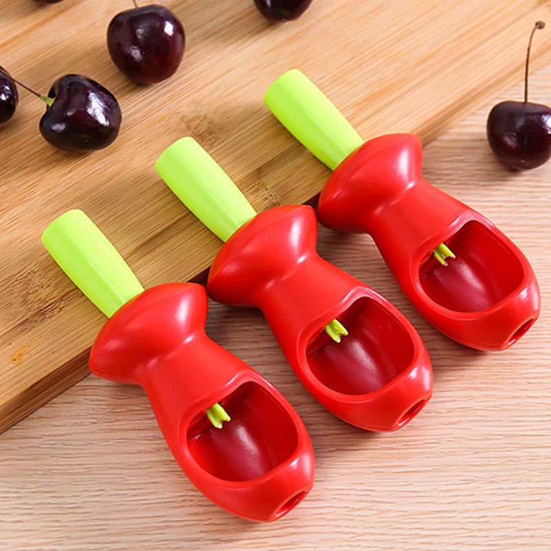 Finger Press Cherry Corer Pitter Tool Fruit Seed R Grandado