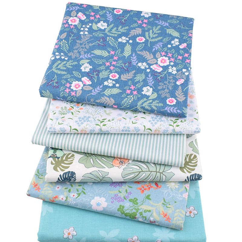 Nanchuang 6 Stks Partij Bloemen Twill Katoen Stof Grandado