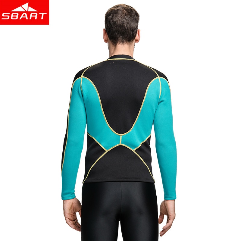 Sbart Mannen 2 Mm Neopreen Wetsuit Lange Mouw Top Grandado