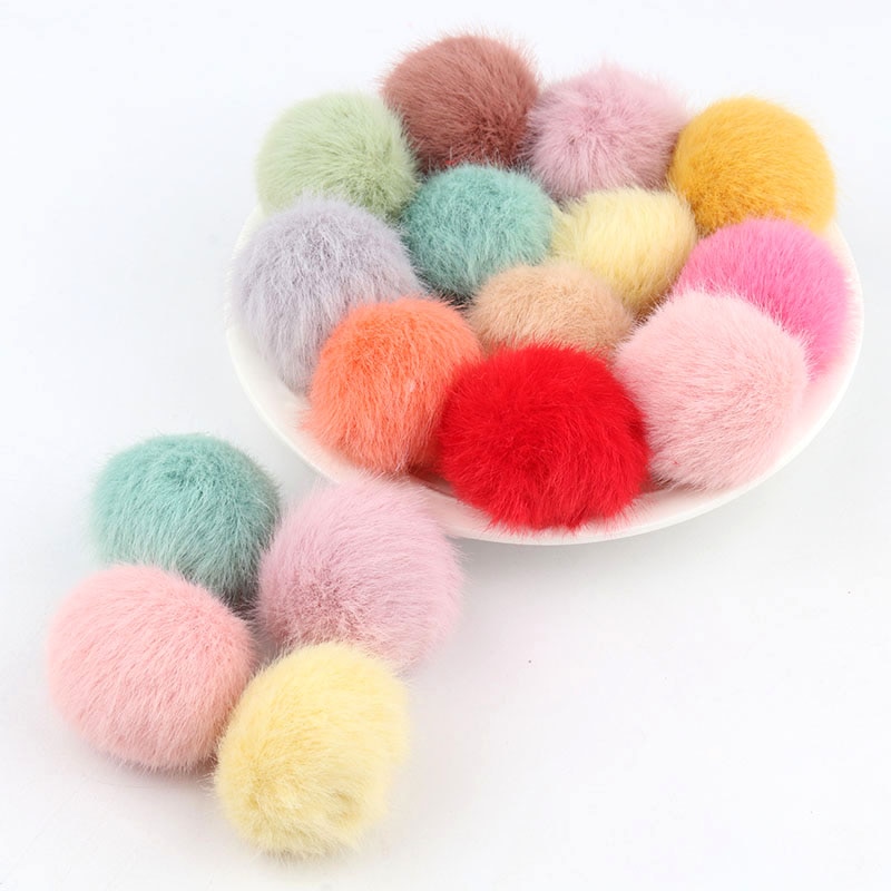 Bricolage Pompon 35mm Grande Fausse Loutre Fourrure Boule Pom Pom