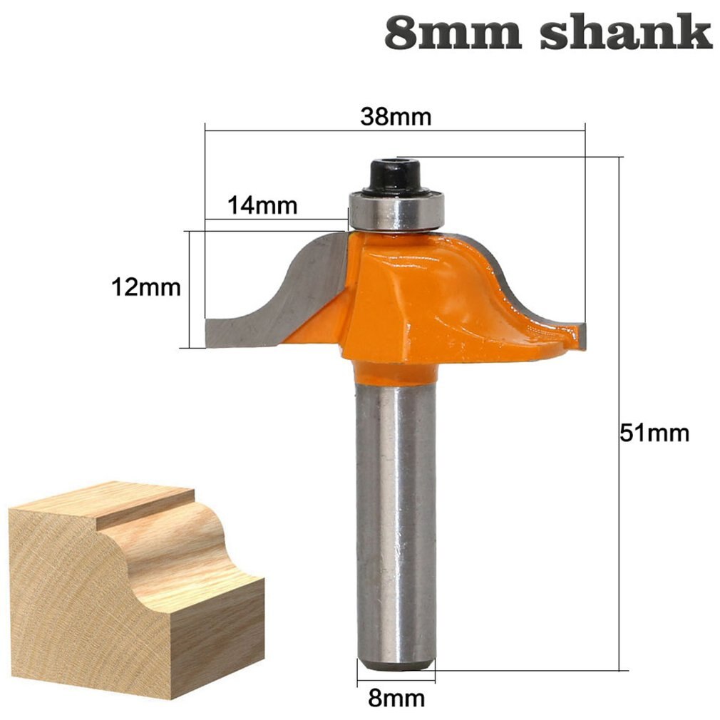 8Mm Schacht Ronde Over Router Bits Voor Hout Houtb Grandado