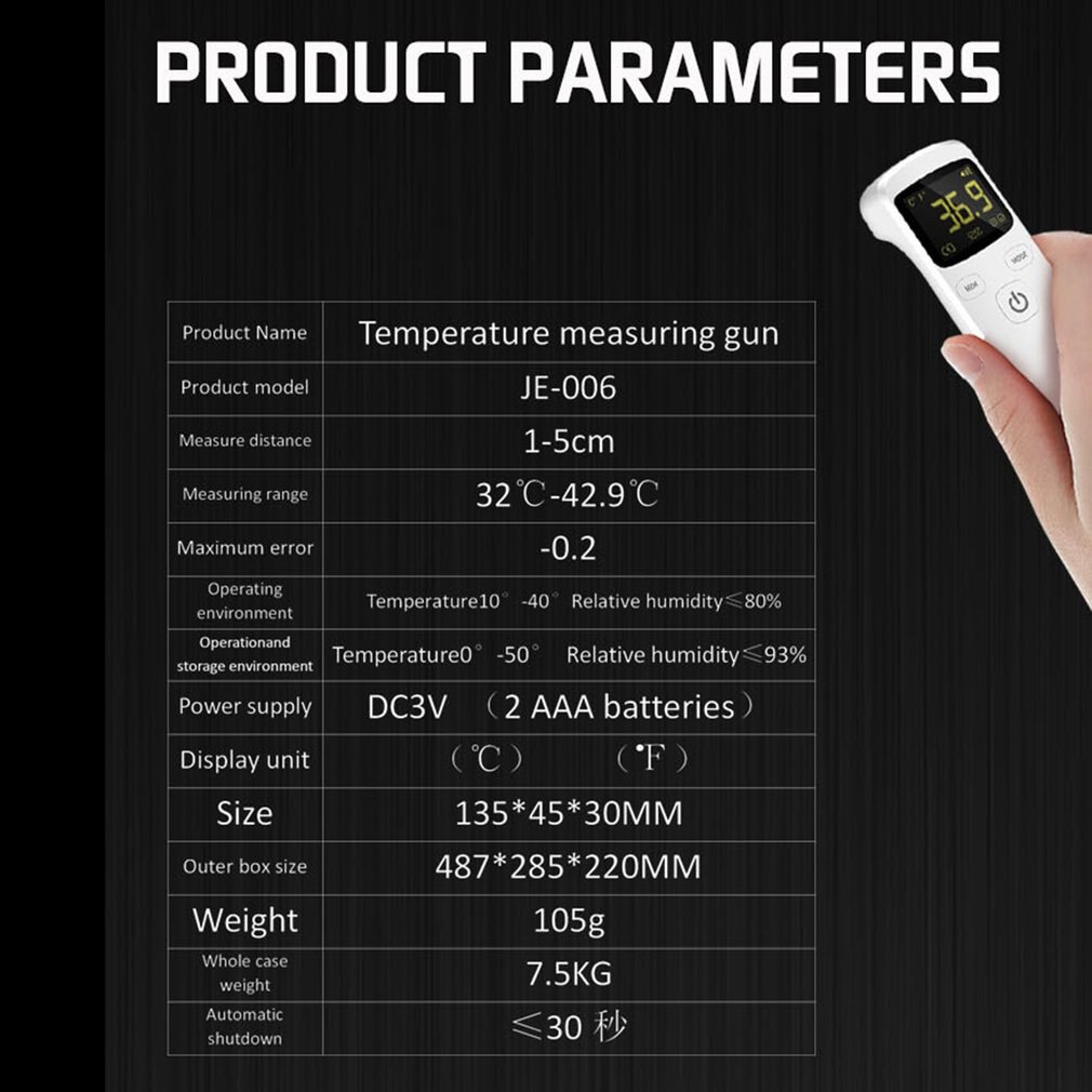 Infrarood Thermometer Voorhoofd Body Non Contact T Grandado