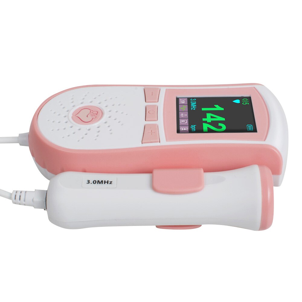 Color LCD Display Pocket Fetal Doppler Prenatal Heart Baby Heart