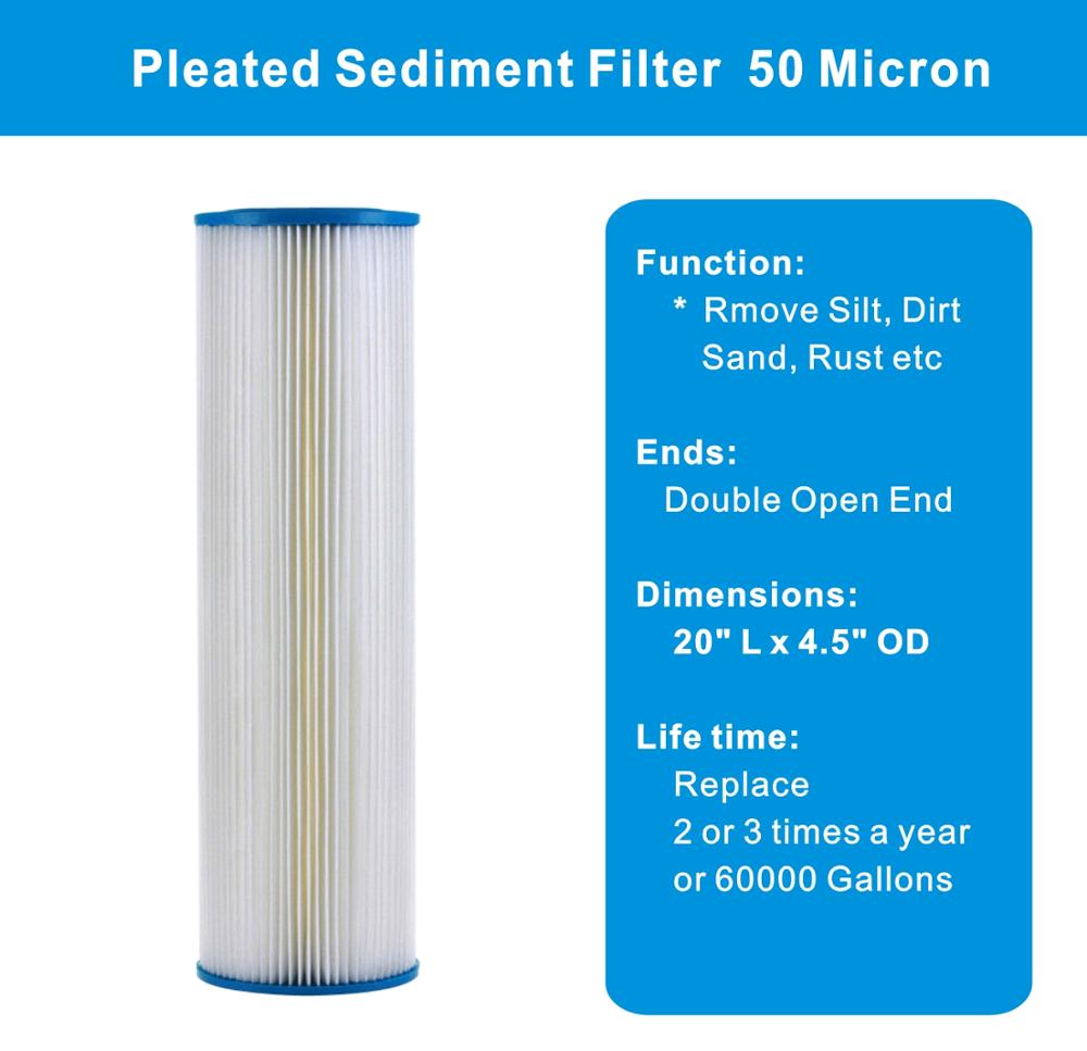 50 Micron Hele Huis Sediment Water Filter Vervangi Grandado