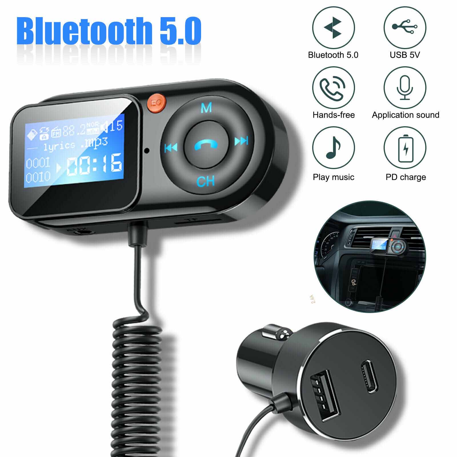 Fm Modulator Zender Bluetooth 5 0 Fm Radio Usb Car Grandado