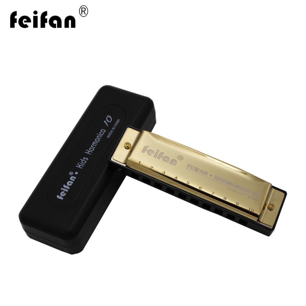 Feifan Harmonica 10 Holes Key Of C W Case Blues H Grandado