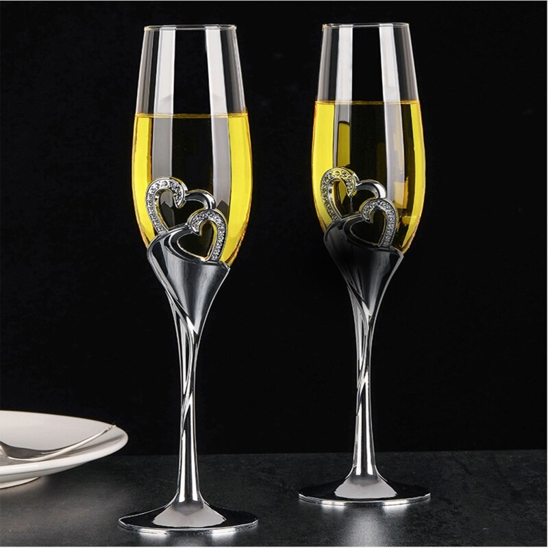 2 Stuks Bruiloft Champagne Roosteren Fluit Glas Se Grandado