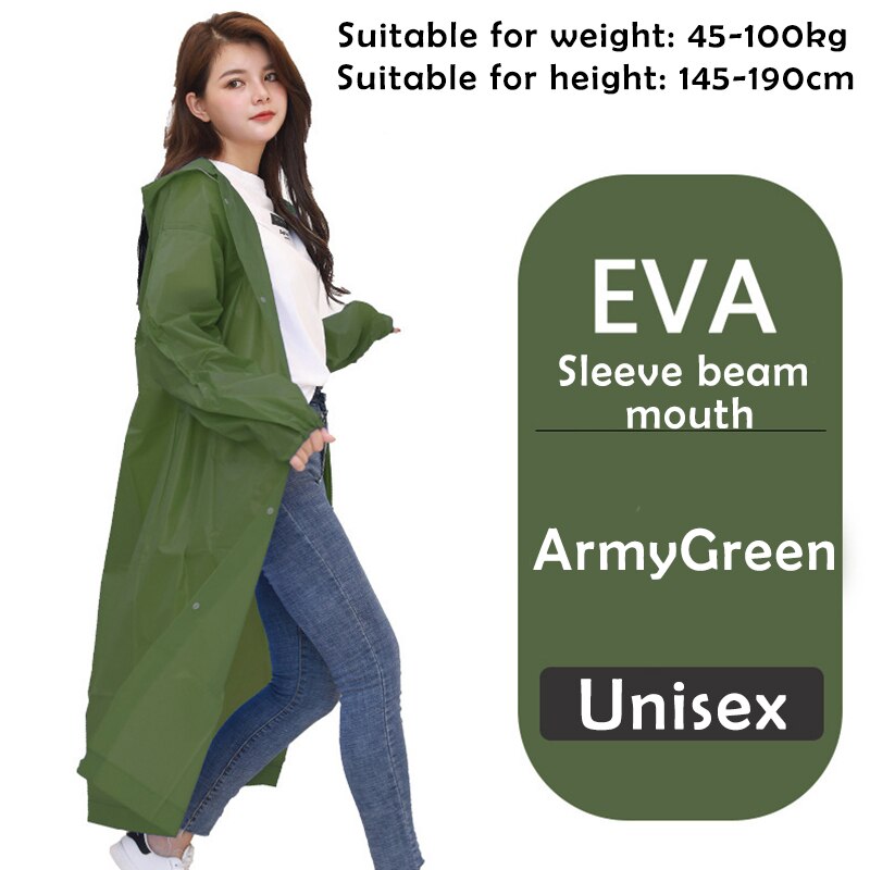 Chubasquero De Eva Para Mujer Impermeable Grueso Grandado