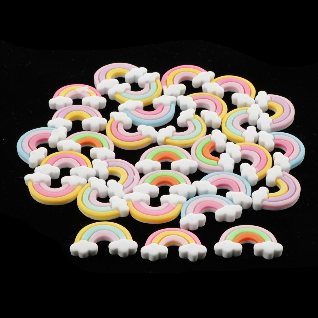 30 Leuke Rainbow Resin Plaksteen Cabochon Embellis Grandado