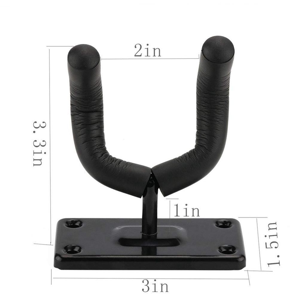 Zwarte Gitaar Hanger Hook Holder Wall Mount Stand Grandado