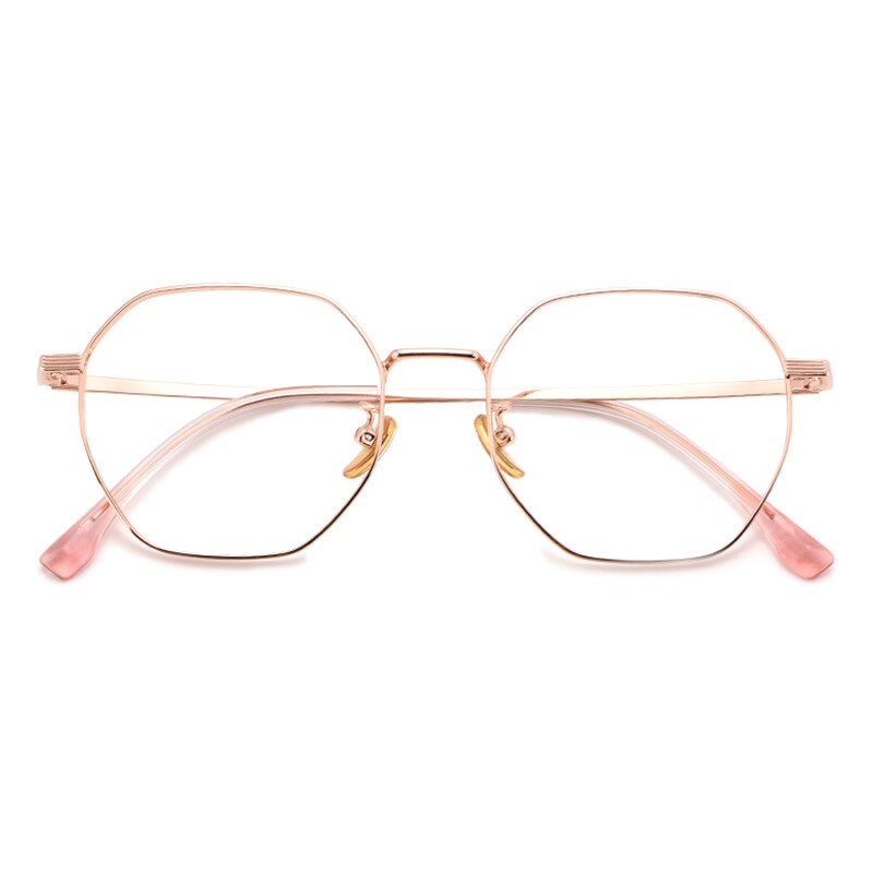 Montura De Gafas De Titanio Para Hombre Y Mujer Marco Retro Pol Gono