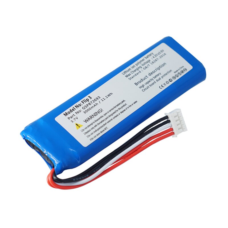 Batería de 3 7 V 3000mAh GSP872693 Paquete de batería recargable para