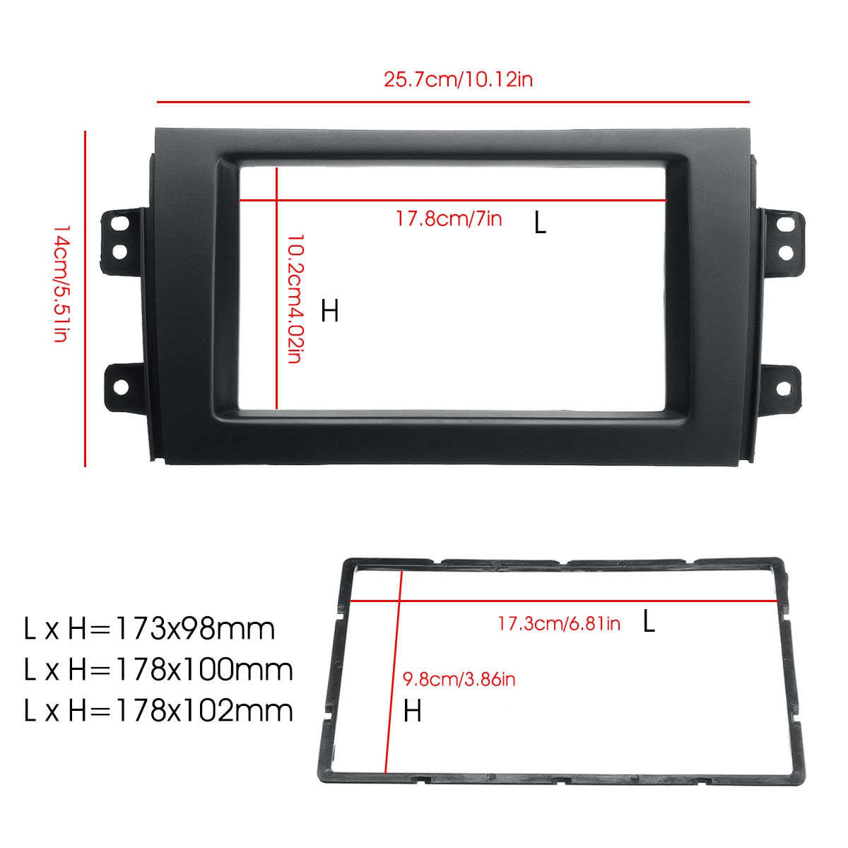 2Lärm Auto Radio Faszie Stereo Spieler Tafel Abdec Grandado