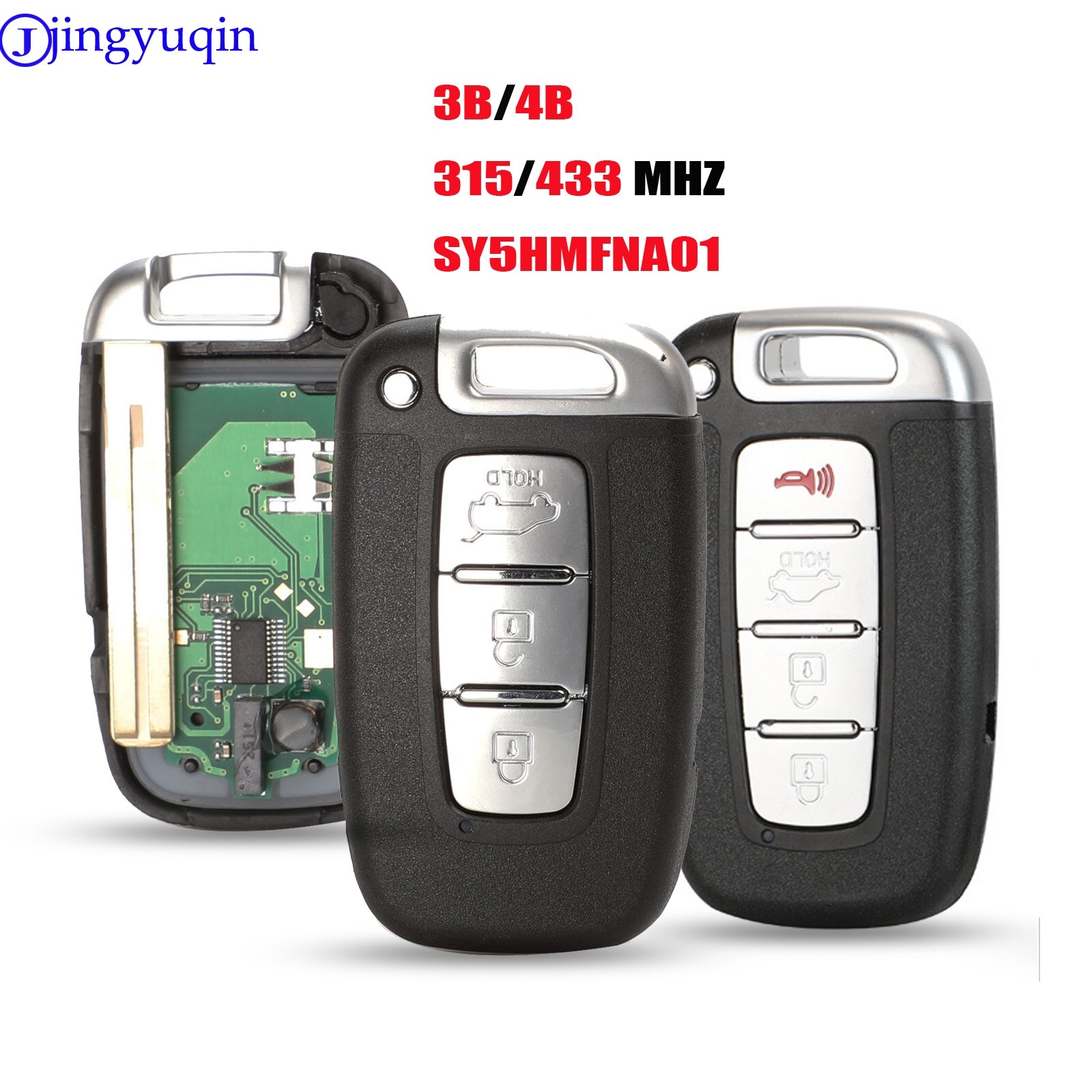 Jingyuqin Buttons Mhz Smart Remote Key Keyless Fob For Hyundai