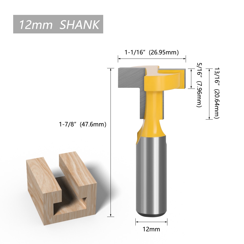 Lavie Mm Inch Schacht T Slot Handvat Router Grandado