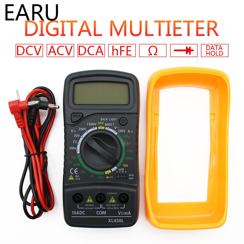 Portable Digital Multimeter Backlight AC DC Ammeter Voltmeter Ohm