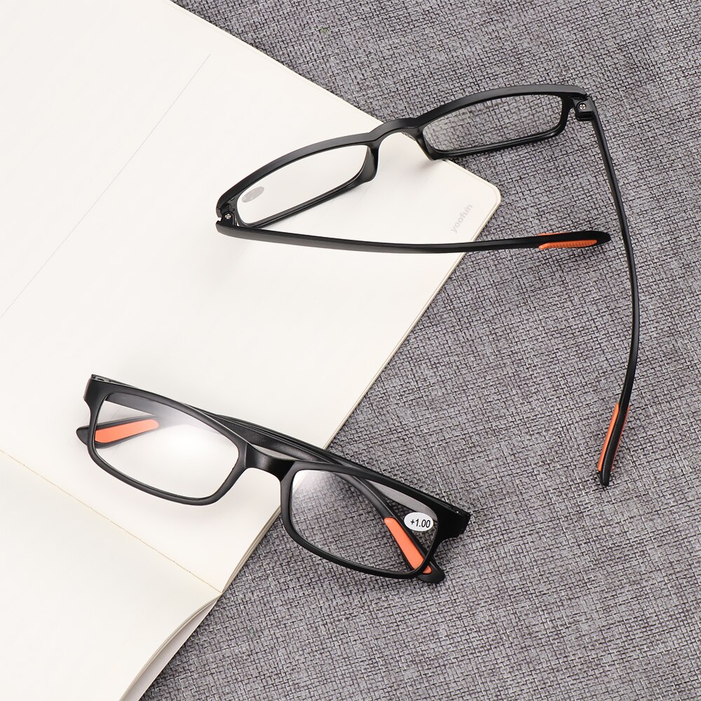 Gafas De Lectura Ultraligeras Unisex Lentes De Resina Negra Bifocales