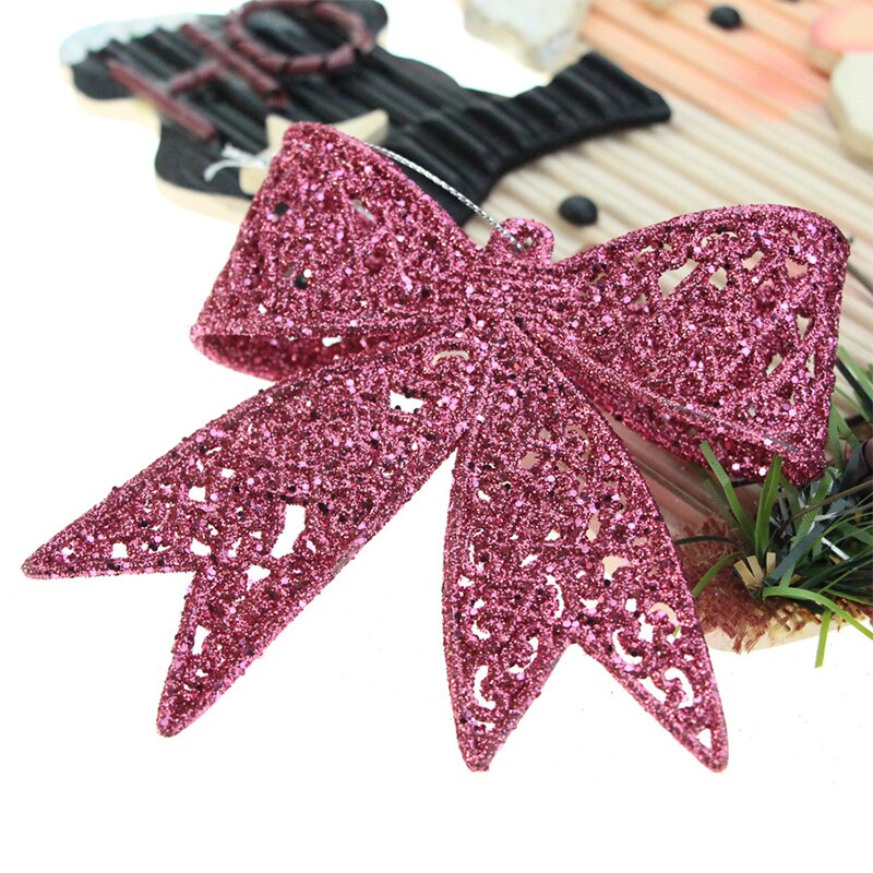 Pcs Christmas Tree Gold Sparkling Glitter Bowknot Grandado