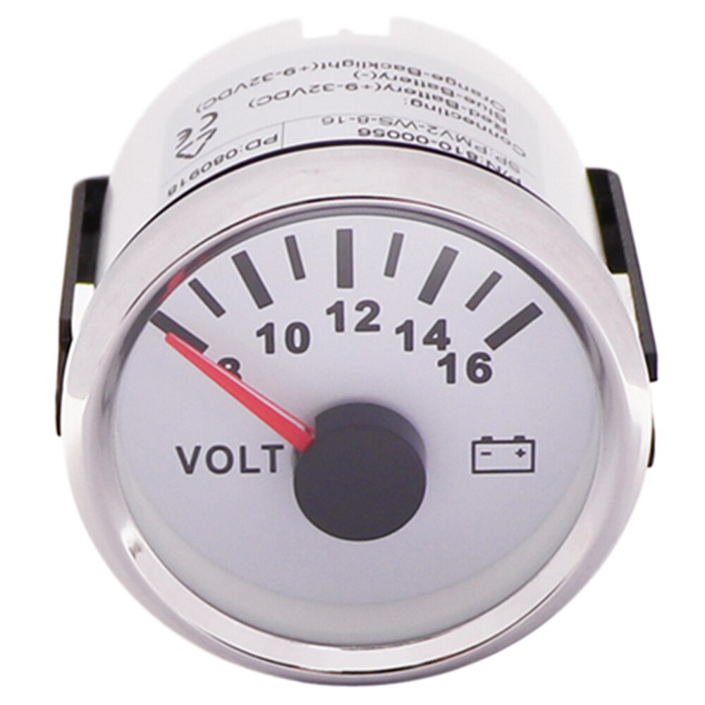 52 Mm Marine Auto Voltmeter 8 16 V 18 32 V Waterproof Gauge For