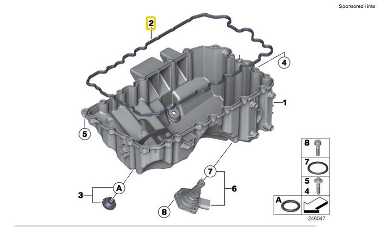 1 stück Motor Ölwannendichtung für BMW F20 F30 F10 X1 125i 320i 420i