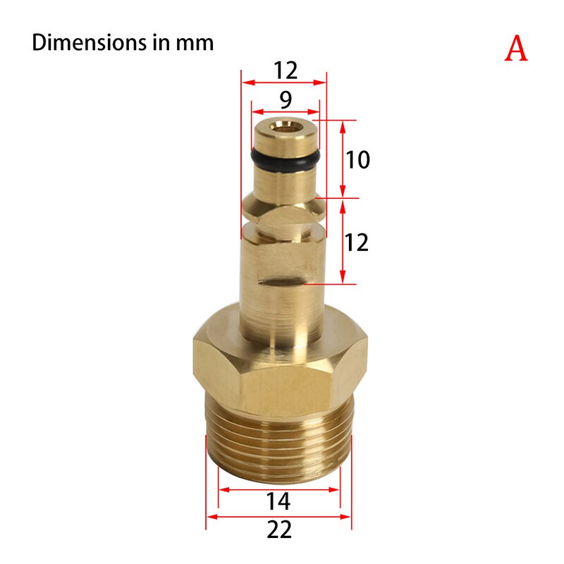 1Pc Hogedrukreiniger Slang Adapter M22 Messing Pij Grandado