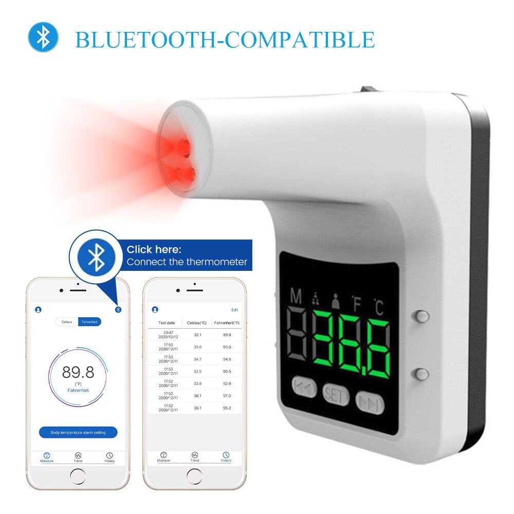 Bluetooth Compatibel Non Contact Thermometer Muur Gemonteerde