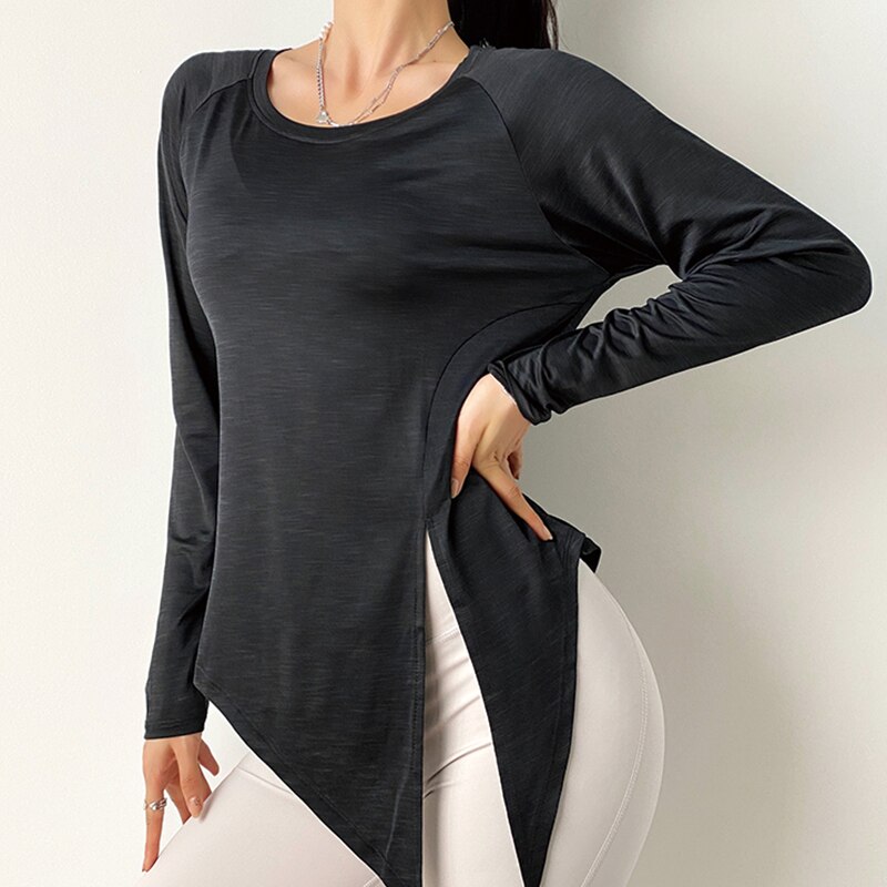 Bandage Losse Lange Mouw Yoga Shirts Vrouwen Zacht Grandado