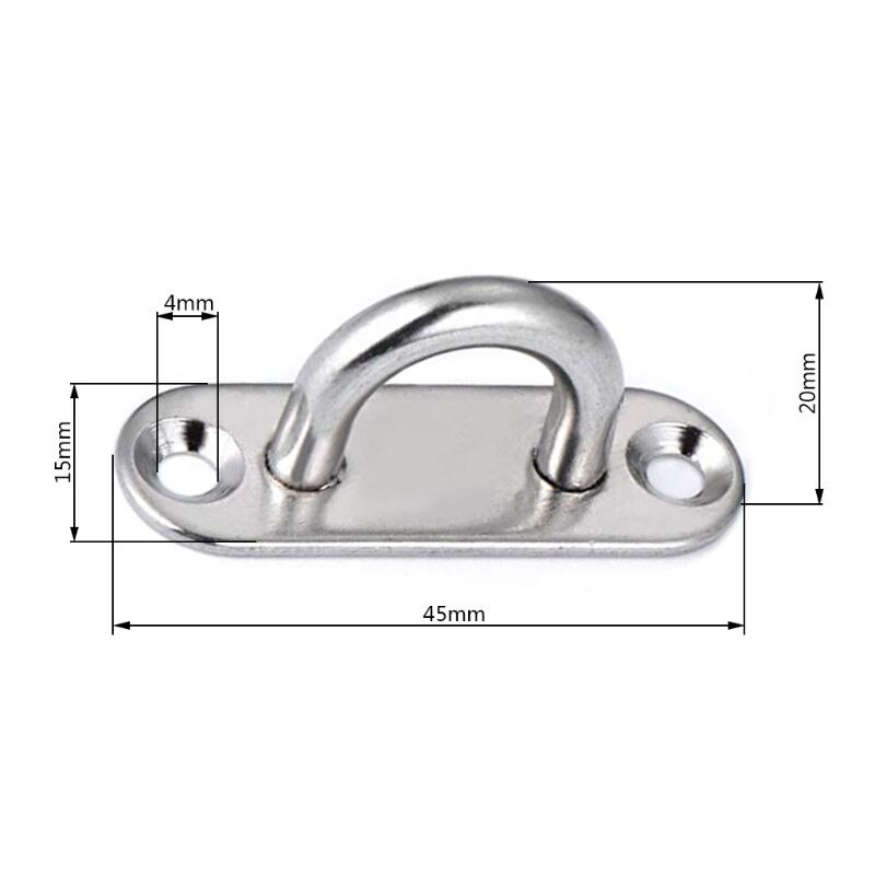 Placa De Ojo De Acero Inoxidable Uds Mm Alm Grandado