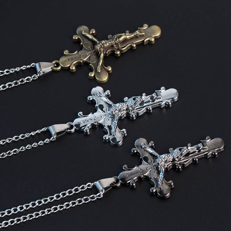 Nieuwkomers Jesus Cross Hanger Mannen Ketting Meta Grandado