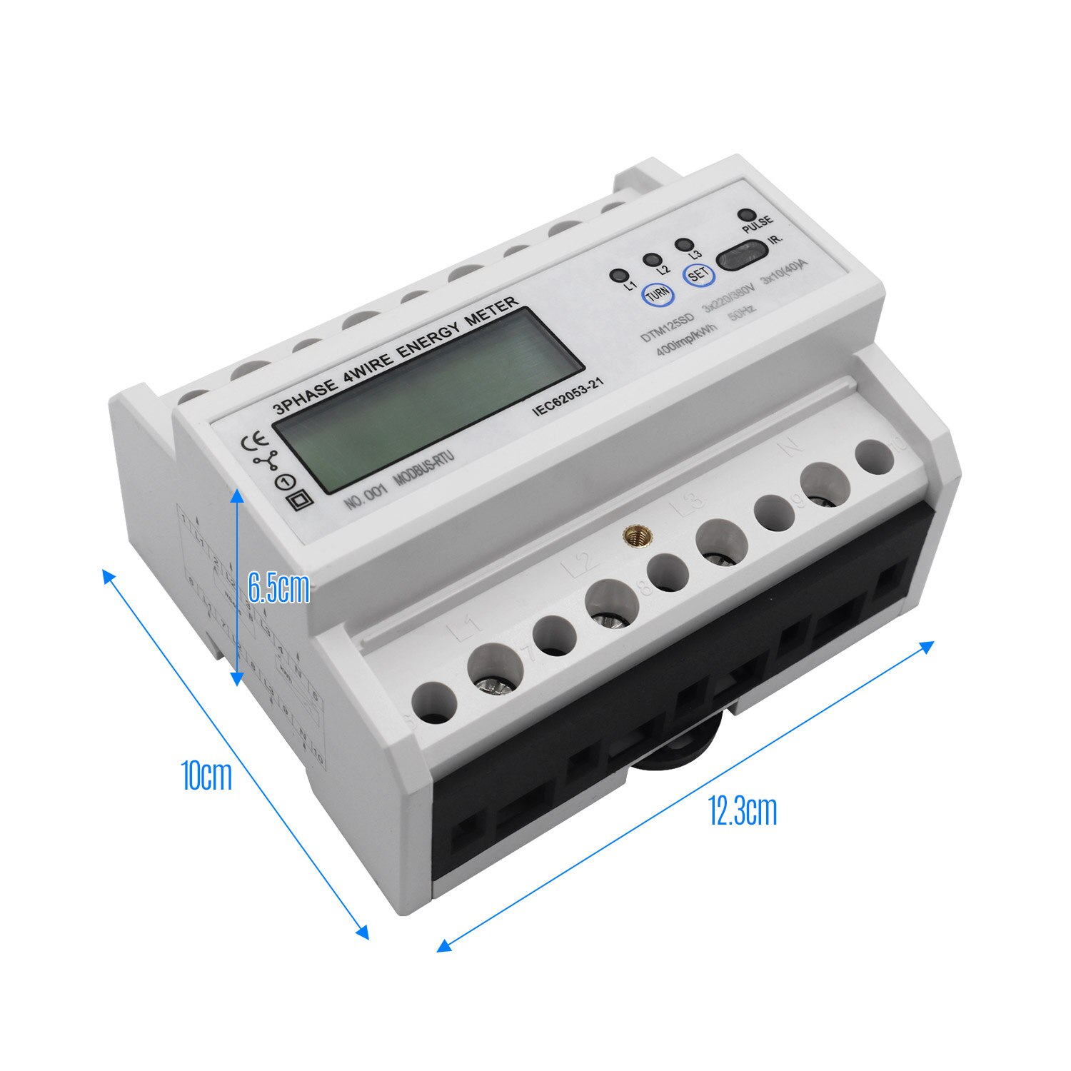 Din Rail Energy Meter Fase Draad Rs Modbus Grandado