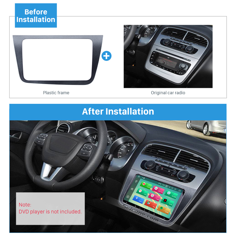 Seicane Din Car Stereo Fascia Dash Installlation Auto Radio Frame