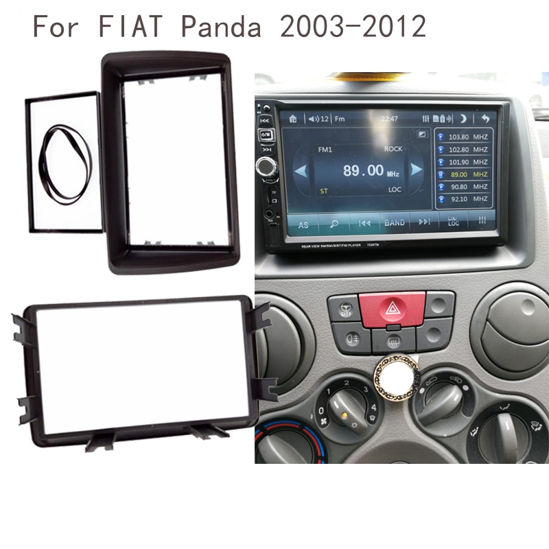 Dubbel Din Autoradio Fascia Fit Voor Fiat Panda 20 Grandado