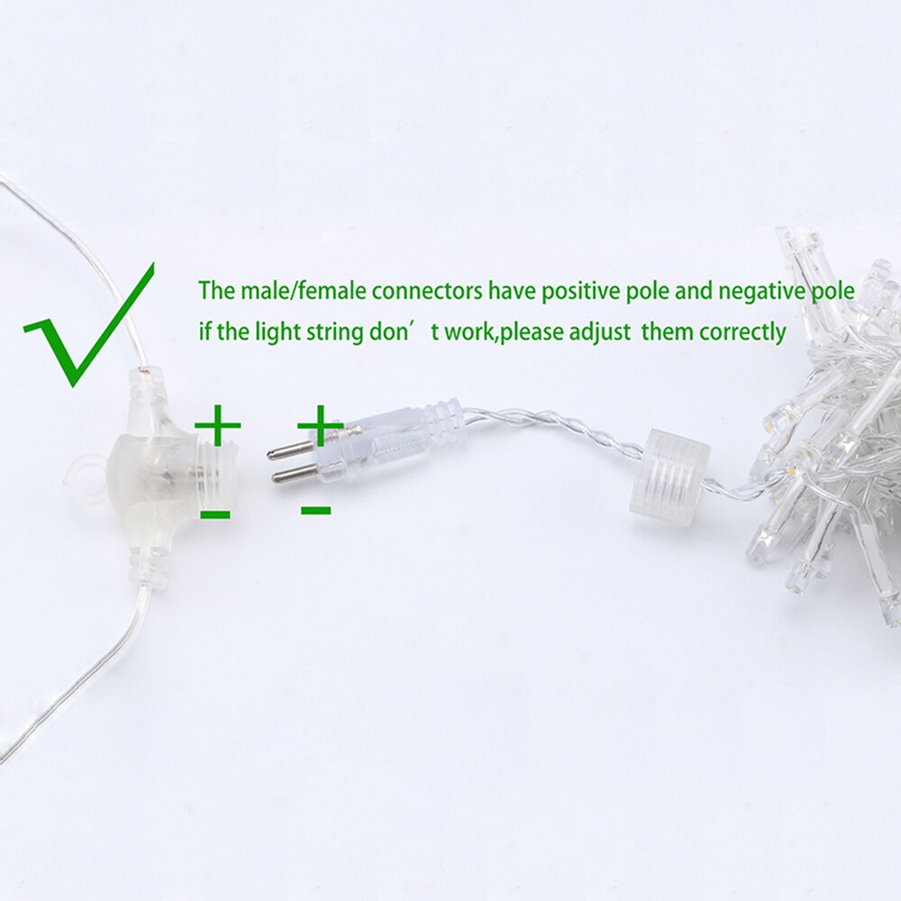 4x2 5m Connectable Led Racimos Wedding String Lights Christmas Fairy