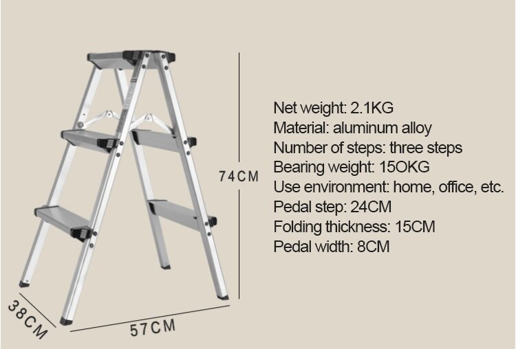 Foldable Aluminum Ladder A Type Multi Functional F Vicedeal