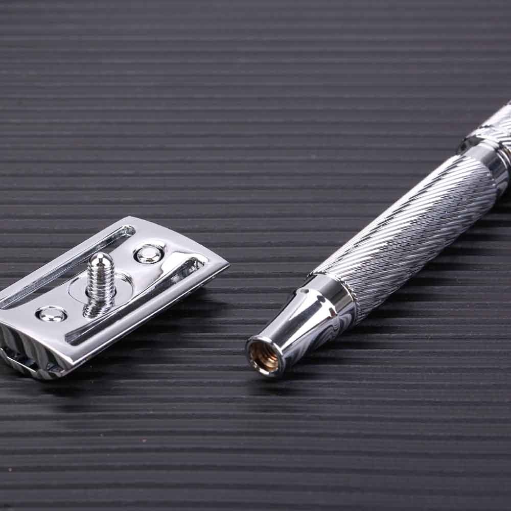 Yaqi Chrome Brass Heavy Handle Wet Safety Razor Grandado