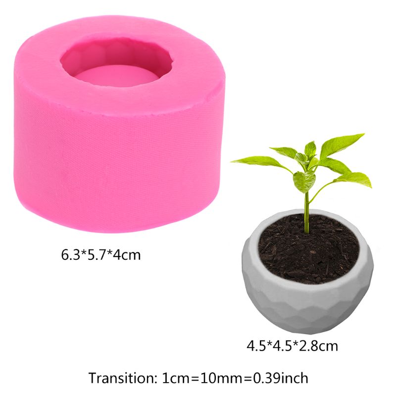 D Beton Planter Cactus Cement Siliconen Mal Diy K Grandado