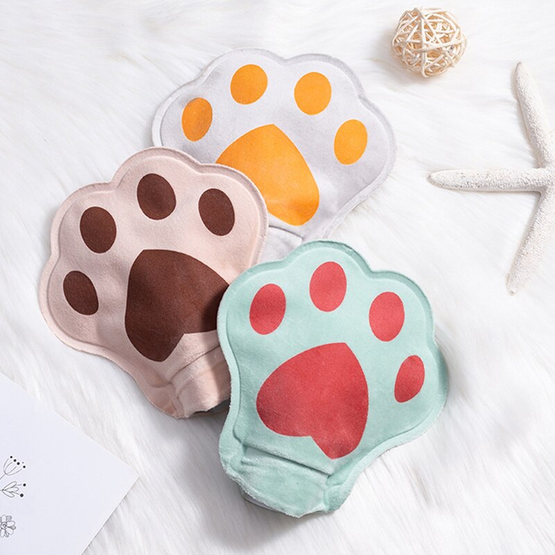 Winter Warm Warmte Herbruikbare Handwarmer Leuke Kat Poot Pvc Stress