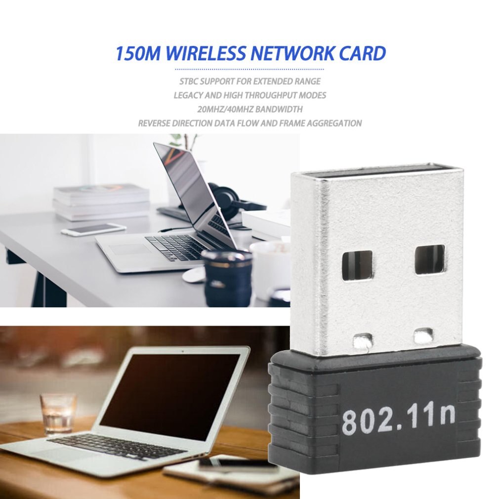 Mini Adaptateur WiFi USB Sans Fil 150Mbps 150M Grandado