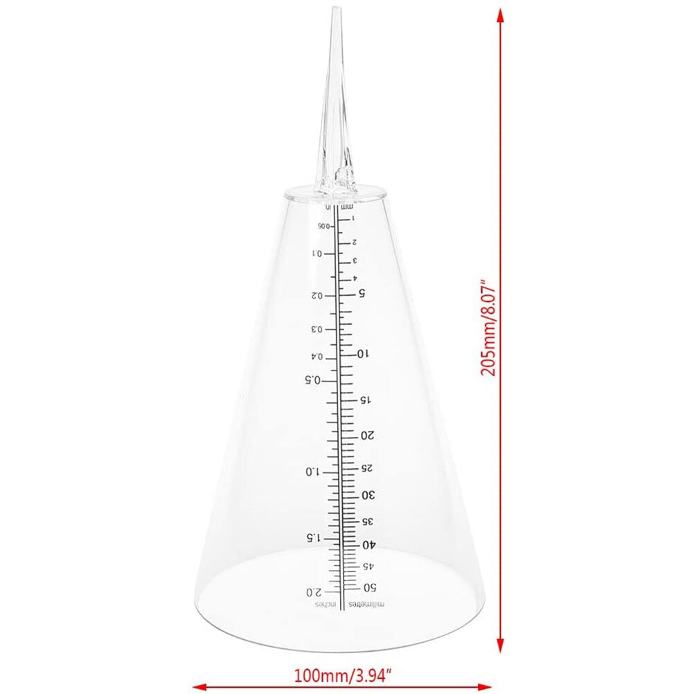 Konische Regen Meter Messger T Kunststoff Transpar Grandado