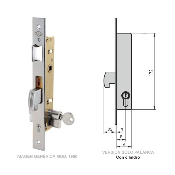 Cerradura Cvl A Carpinteria Met Lica Grandado