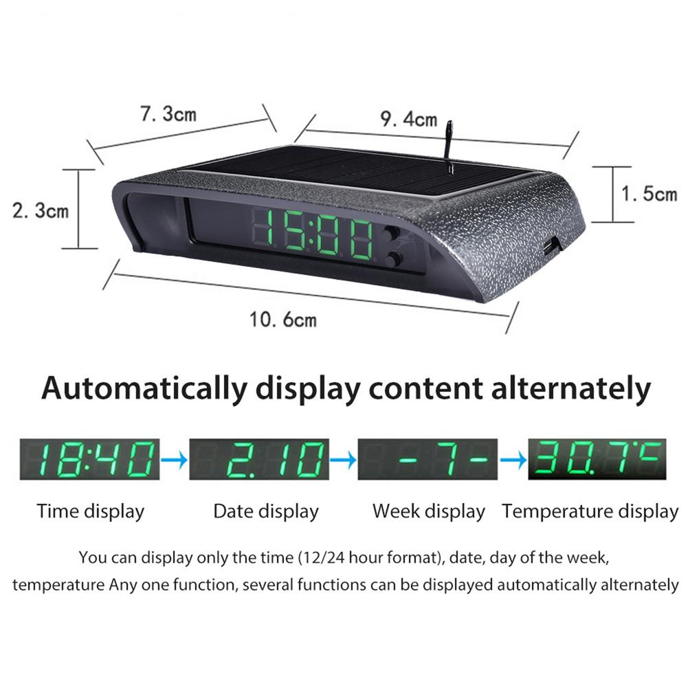 Auto Klok Auto Interne Stick On Digitale Horloge Z Grandado