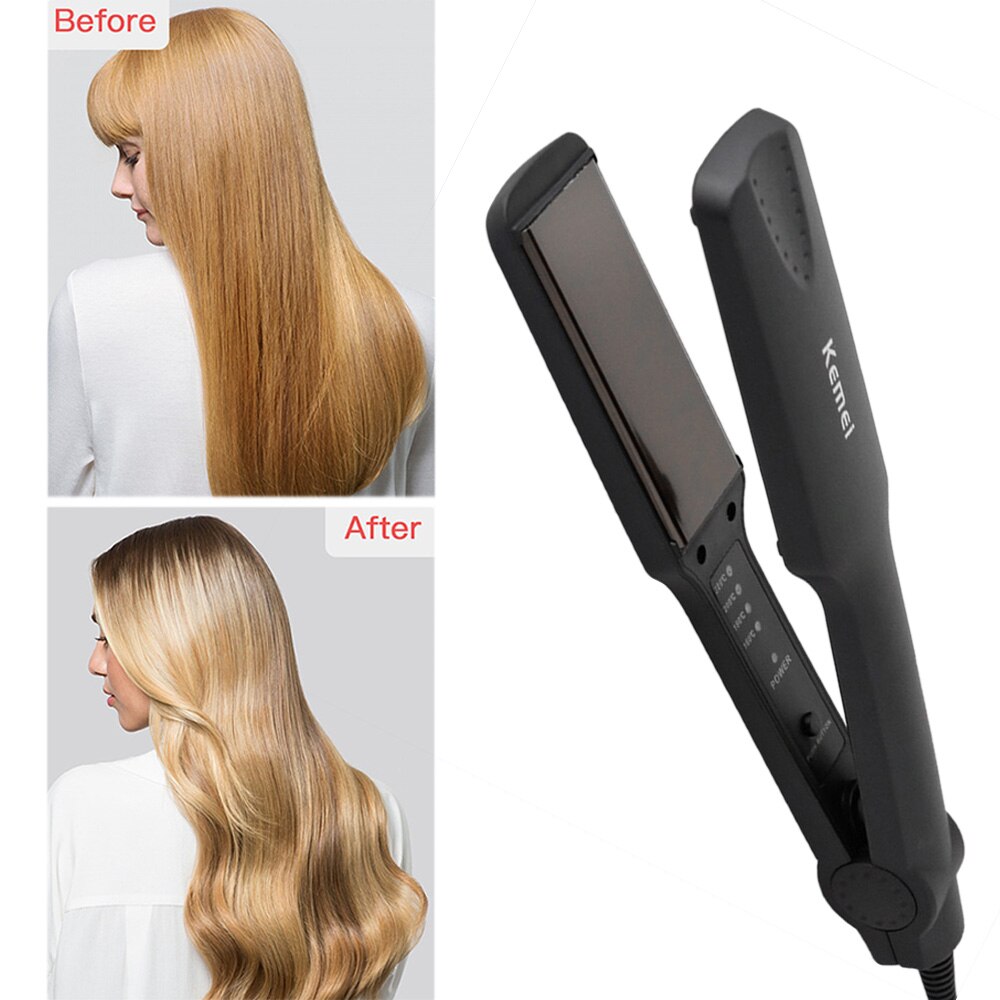 Kemei Alisador De Cabelo Profissional Turmalina Cer Mica Heatin Placa