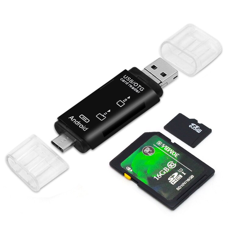 D 178 Tipo C Y Micro USB Y USB 3 En 1 OTG Lector De Tarjetas De Alta