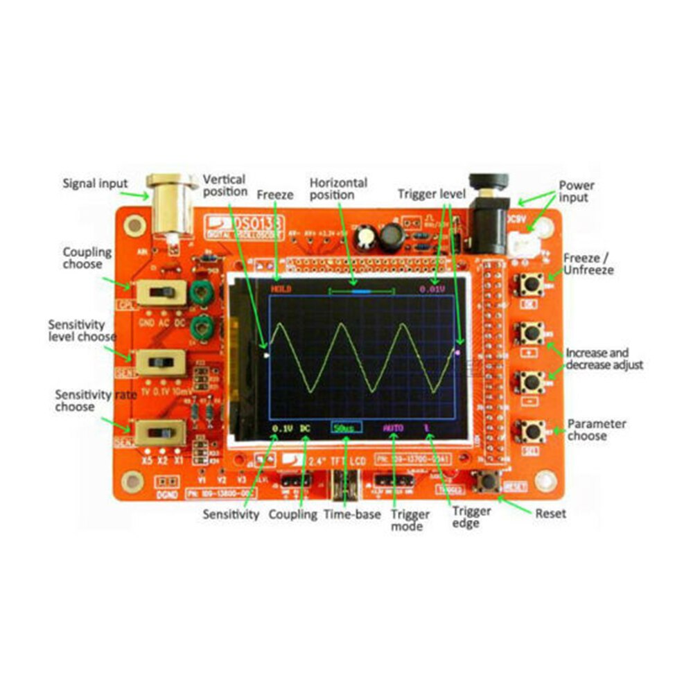 Mini Osciloscopio Digital DIY Kit Completamente So Grandado