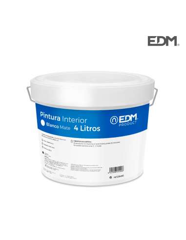 Pintura Plastica Mate Interior Blanca L Edm Grandado