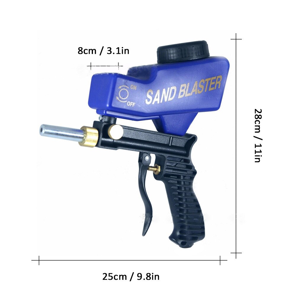 Portable Gravity Pneumatic Set Blasting Device Sandblaster Antirust