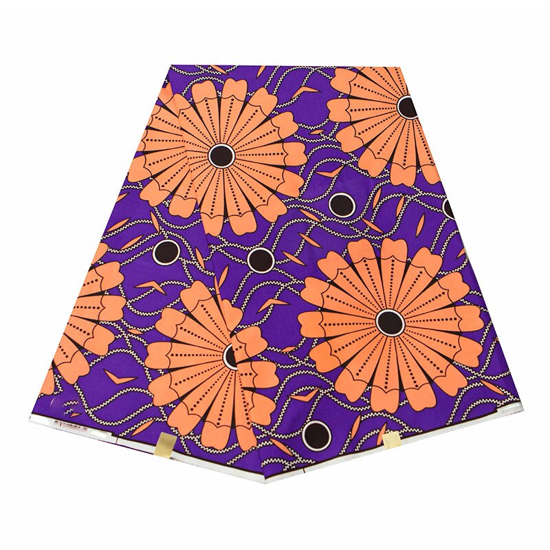 Afrikaanse Wax Stof Bloemen Print Ankara Polyester Grandado