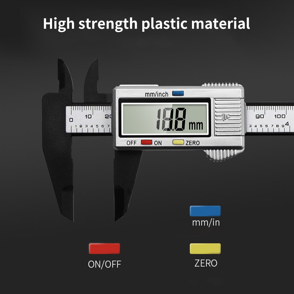 Règle outil de mesure acier inoxydable pied à coulisse numérique 6