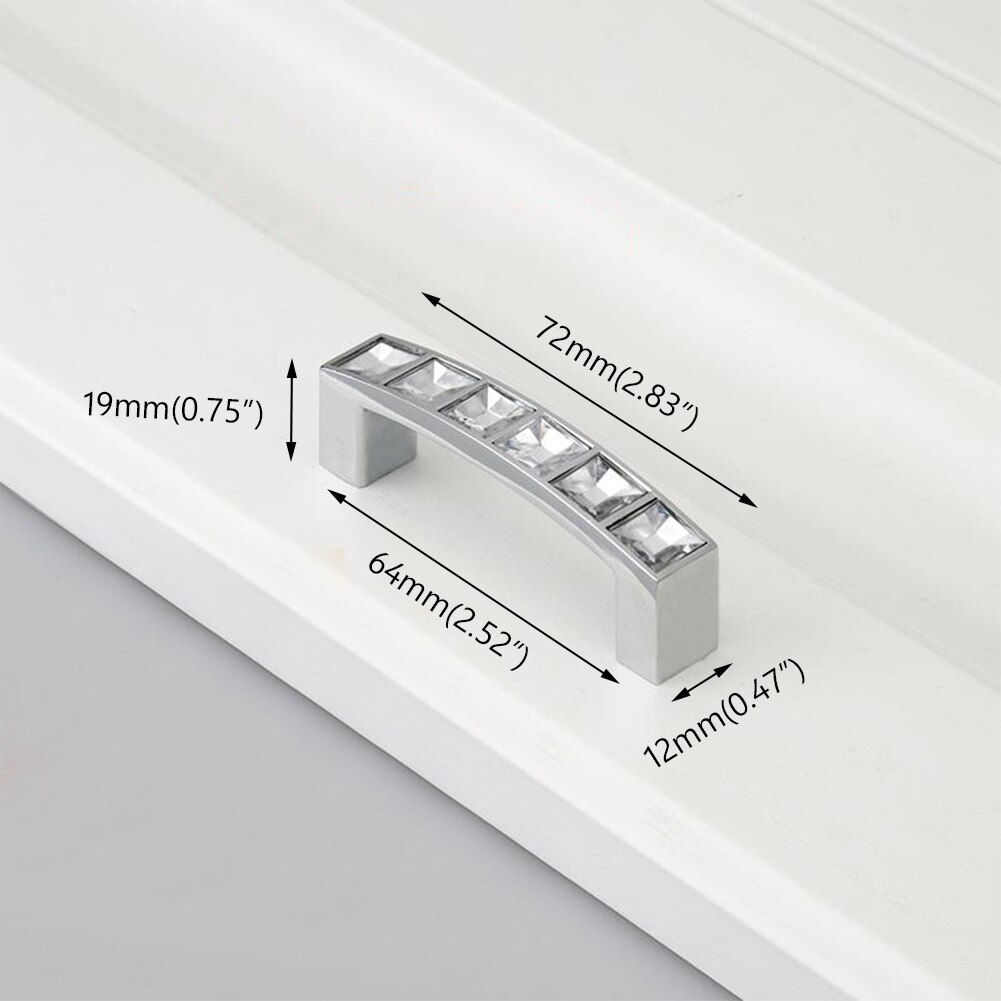 Super Shiny Real Kristal Glas Diamant Handvat Meub Grandado