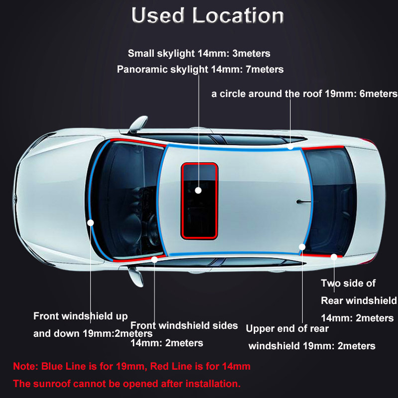 Meter Auto Rubberen Afdichting Strips Auto Seal Grandado